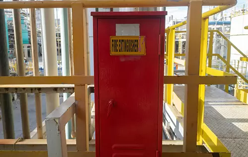 Armoire pour extincteurs